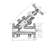 BJ45Y��BJ45H��BJ45W�ͱ��؊A��ֱ��ʽ�ք�(d��ng)��ֹ�yPN16��PN40���νY(ji��)��(g��u)�ߴ�D