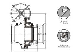 Q47F�͹̶�ʽ�ք����y150(Lb)��1500(Lb)���νY(ji��)��(g��u)�ߴ�D