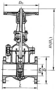 Z44Y��Z44H�����ƽ��ʽ�p�l���ք�(d��ng)�l�yPN16��PN160���νY(ji��)��(g��u)�ߴ�D