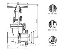 Z41T��Z41W��Z41H��Шʽ�ք��l�yPN16��PN160���νY(ji��)��(g��u)�ߴ�D