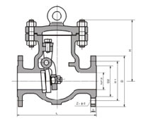 DH44Y�ͷ��m�͜�����ʽ����ֹ���y150(Lb)��600(Lb)���γߴ�D